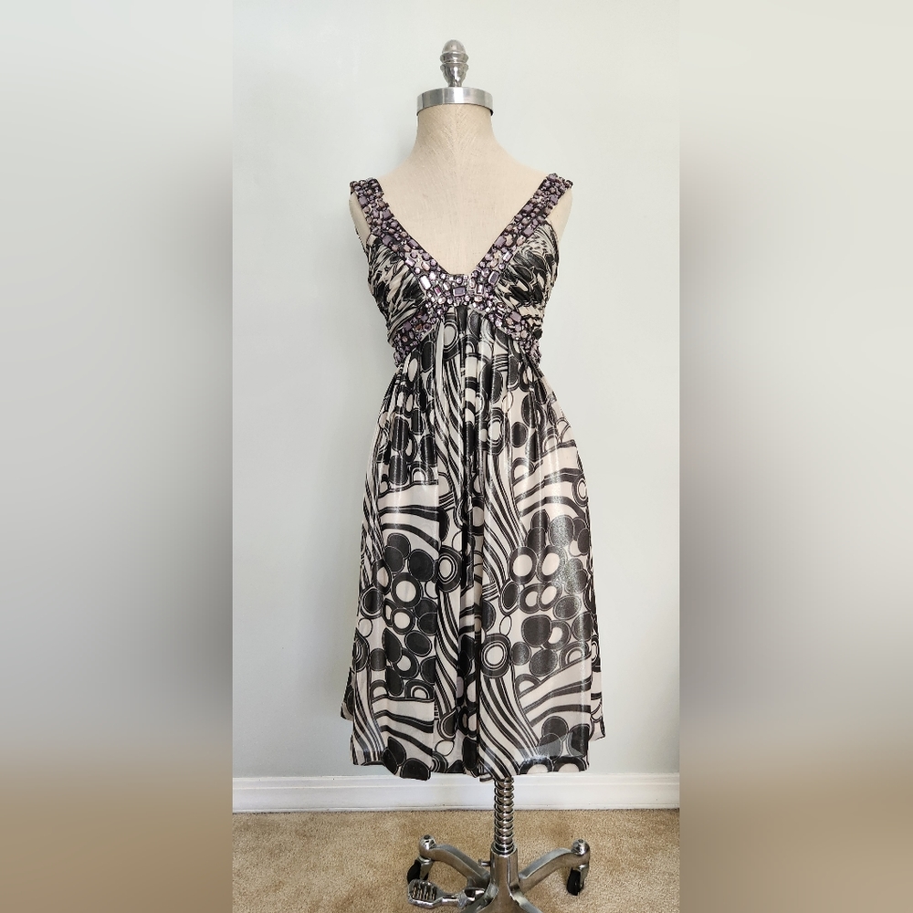 Sue Wong Beaded Cocktail Dress - Size 4 - Picture 3 of 12